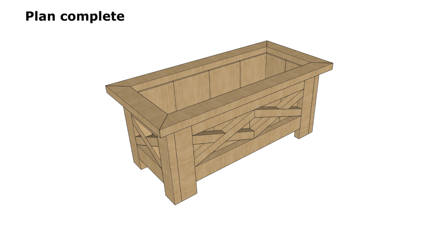 Big Wooden Flower Box – Elegant & Durable Planter