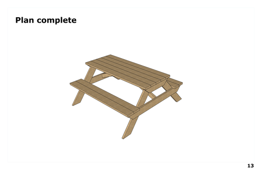 PIC-NIC TABLE PLAN