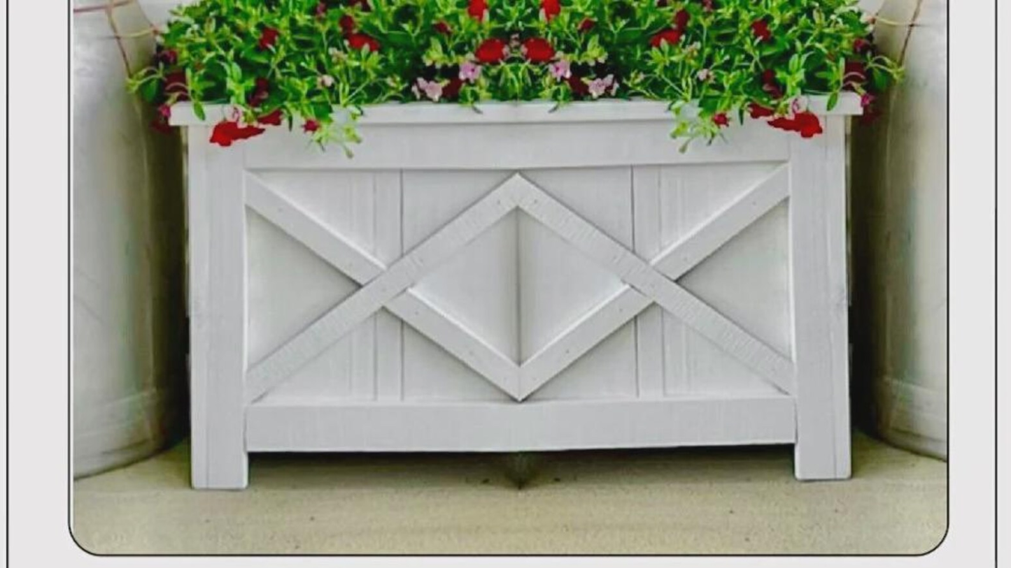 Big Wooden Flower Box – Elegant & Durable Planter